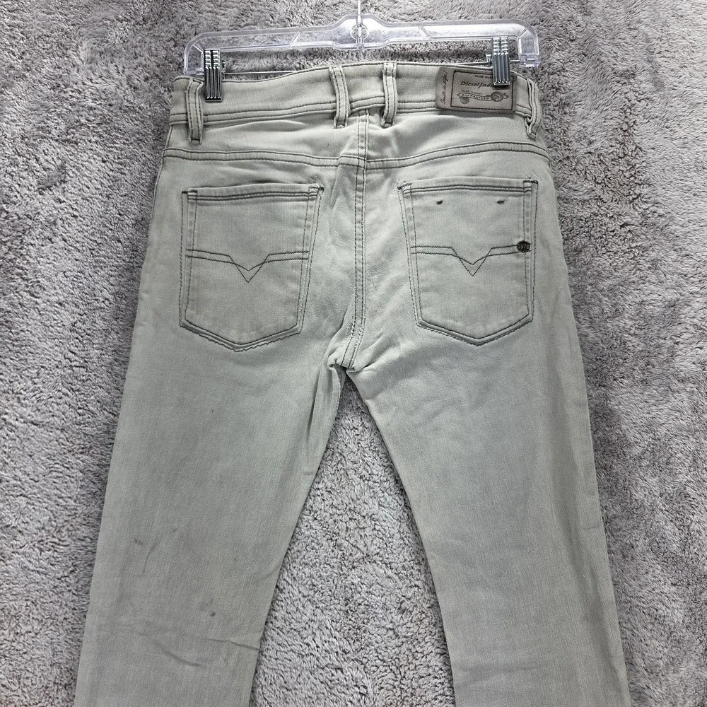 Diesel Jeans Mens 27x32 Gray Sleenker Slim Skinny Button Fly Stretch 0666S